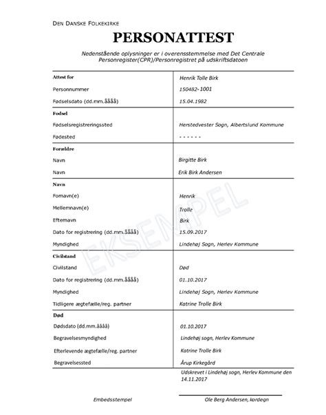 bestil navneattest|Personattest – Personregistrering.dk